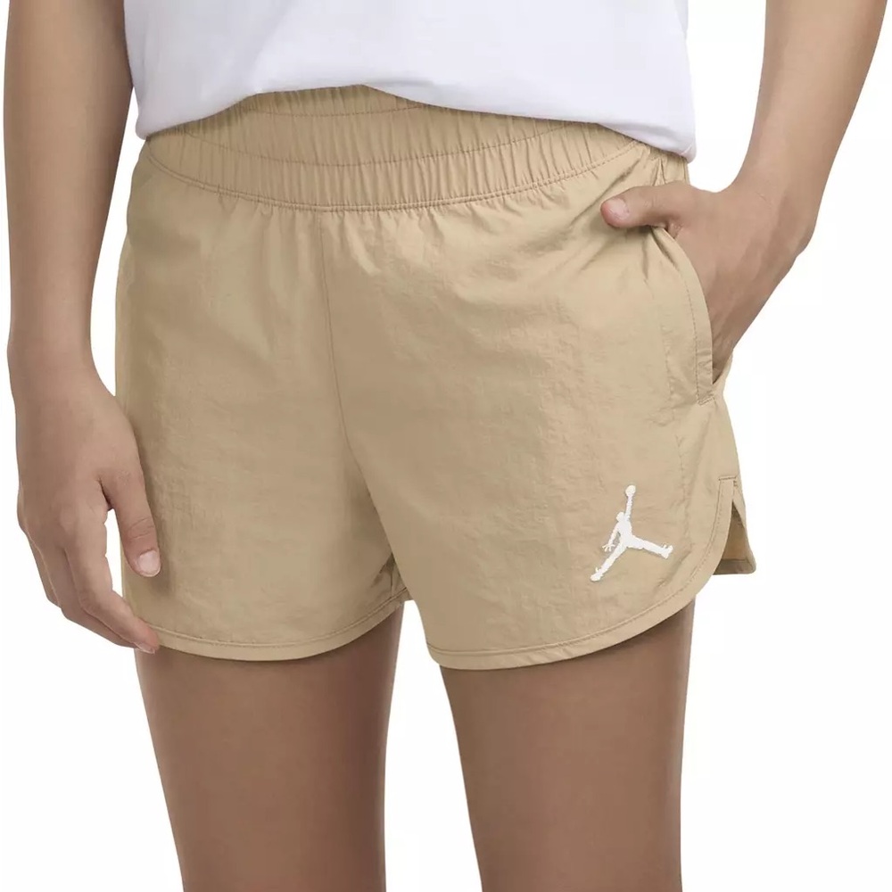 Jordan Girls’ Jumpman High Flying Shorts – Tan – NWT (Multiple Sizes)